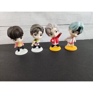 BTS TINY TAN SET OF 4 FIGURES PEOPLE K POP COLLECTIBLE MCDONALDS ENCORE EDITION